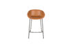 Miniature Counter stool 65 cm in brown PU leather Feston 13