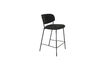 Miniature Counter stool in black bouclé Jolien 1