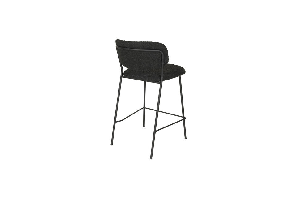 Stylish bar stool with bouclé upholstery and a modern look