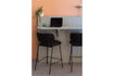 Miniature Counter stool in black bouclé Jolien 2