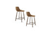 Miniature Counter stool in cognac polyester Franky 6