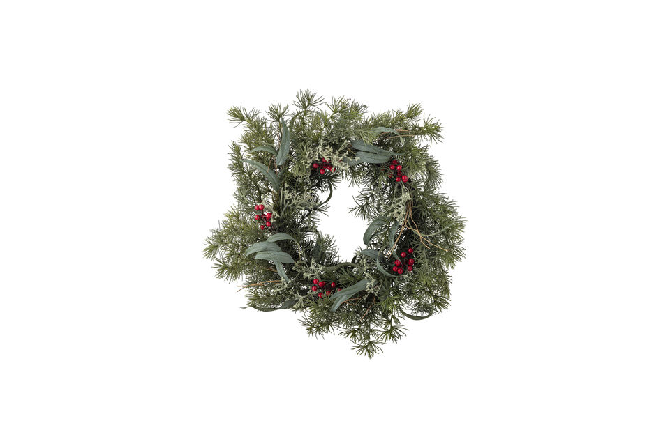 Couronne D60 cm verte en fleurs artificielles Pine Bloomingville