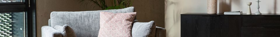 Mise en avant matière Coussin Beverly Rose