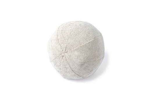 Coussin Blanc en chenille Ball