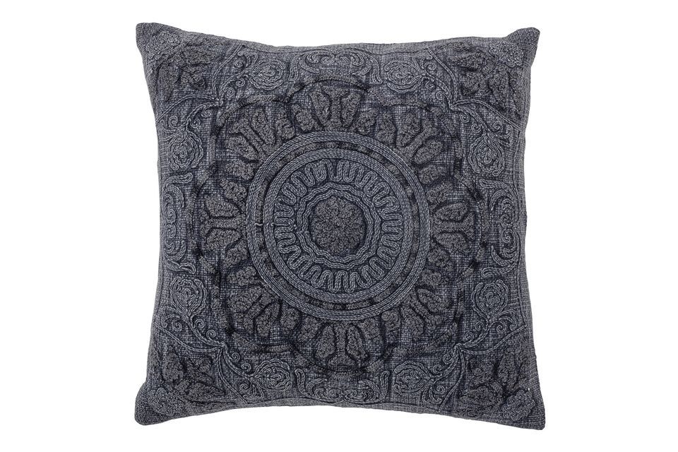 Coussin bleu en coton Adin Bloomingville