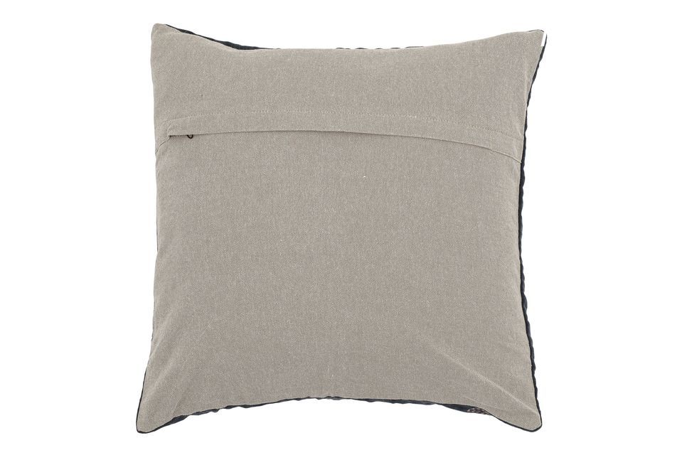 Coussin bleu en coton Frode - 6