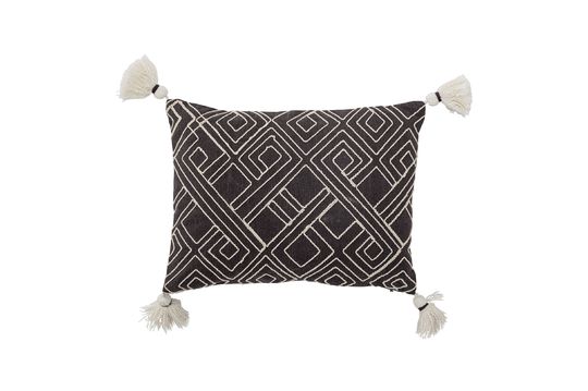 Coussin brun en coton Bali Détouré