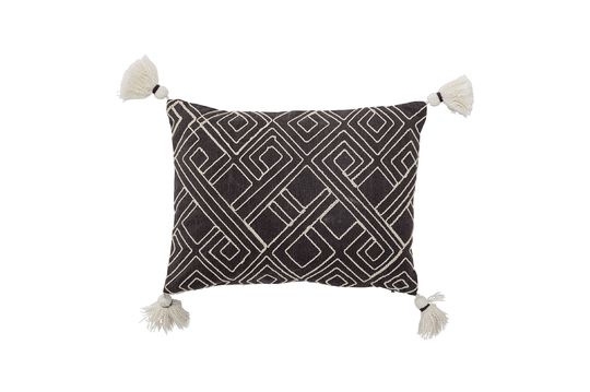 Coussin brun en coton Bali