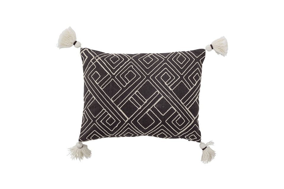 Coussin brun en coton Bali Bloomingville