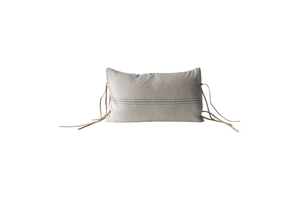 Coussin clair en coton Balleroy Bloomingville