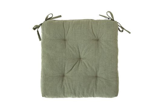 Coussin de chaise en coton vert et gris Faza Détouré