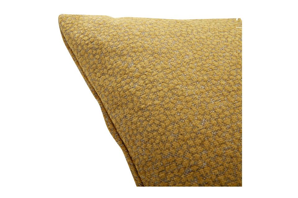 Coussin en tissu jaune Poppy - 8