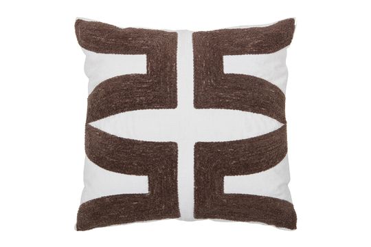Coussin en velour blanc Isla