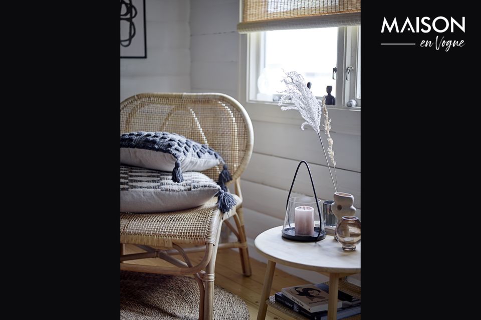 Le coussin Adiva de Bloomingville est en coton gris