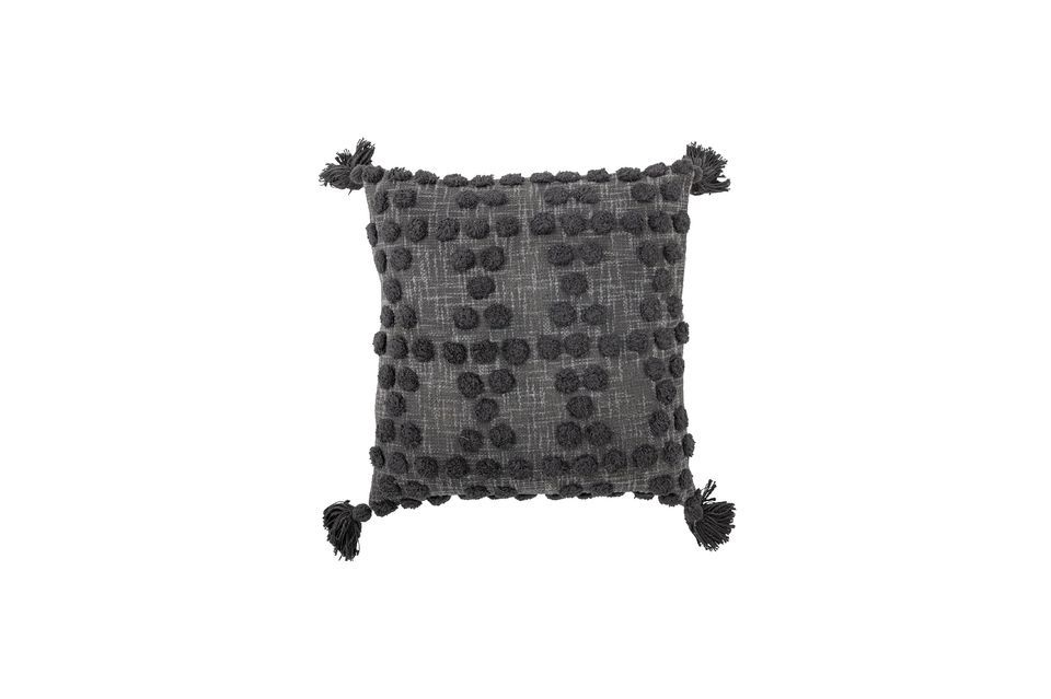 Coussin gris en coton Adiva Bloomingville