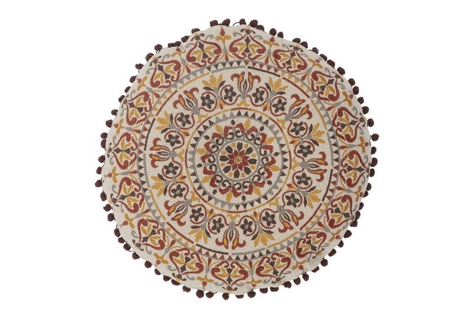 Coussin jaune en coton Becca Bloomingville