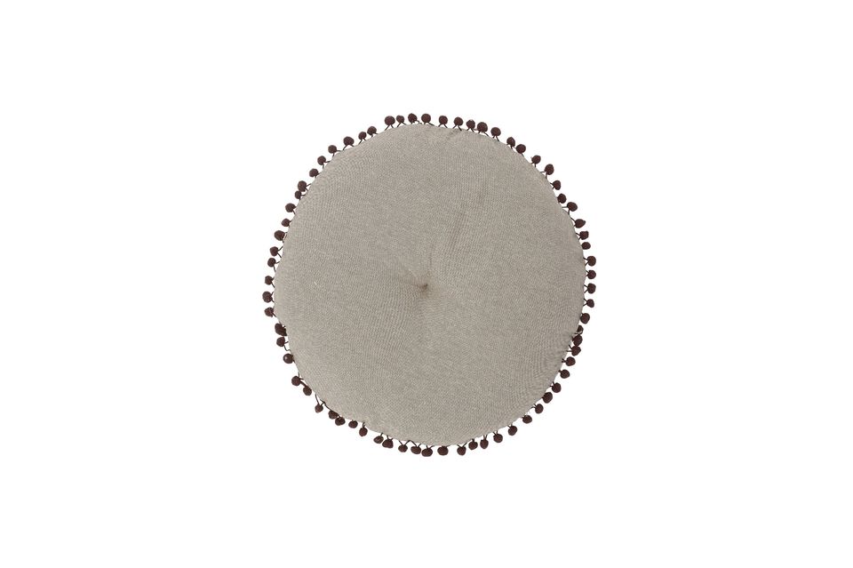 Le coussin Becca de Bloomingville est un charmant oreiller rond tissé en coton
