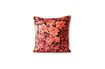 Miniature Coussin Jort à imprimé floral coloris corail et noir 1