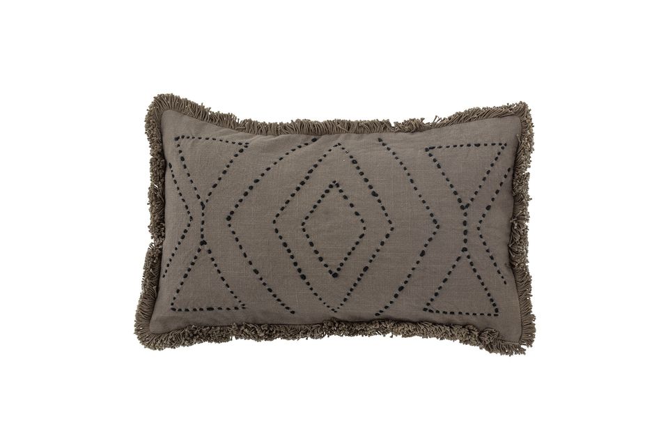 Coussin marron en coton Baloo Bloomingville