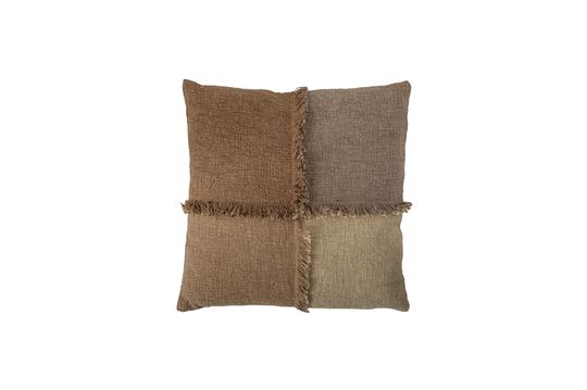 Coussin marron en coton Gija Détouré