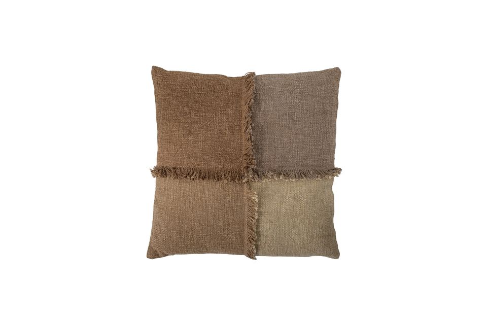 Coussin marron en coton Gija Bloomingville