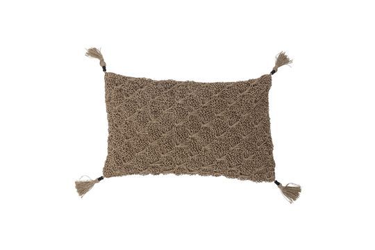 Coussin marron en coton Lione Détouré