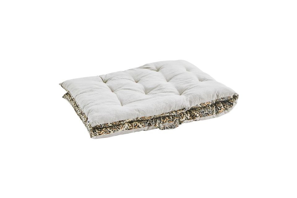 Coussin matelas à motifs en coton multicolore Clair - 6