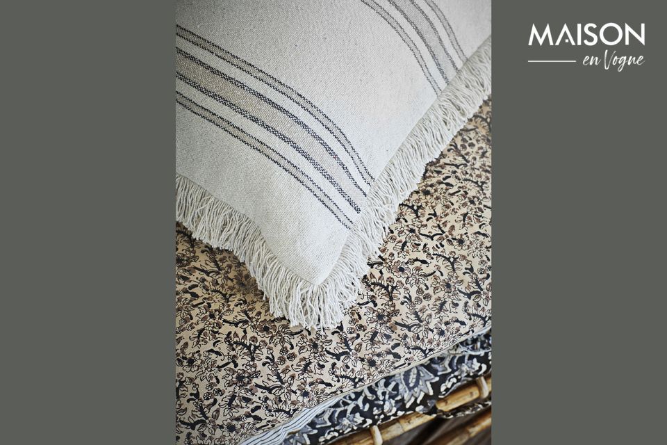 Coussin matelas à motifs en coton multicolore Clair - 5