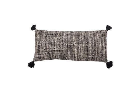 Coussin noir en coton Jerik Détouré