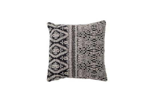 Coussin noir en coton Kuno