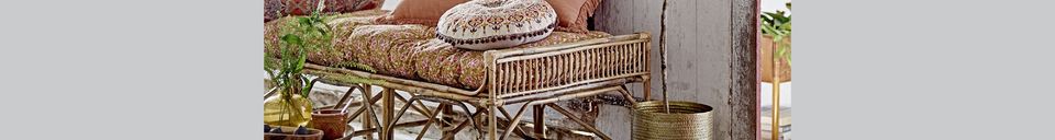 Mise en avant matière Coussin orange en coton Barri