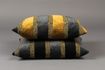 Miniature Coussin Scott jaune et gris 1