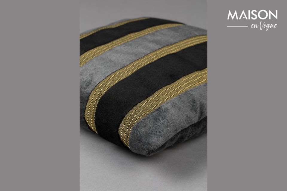 Coussin Scott Noir et Gris - 5