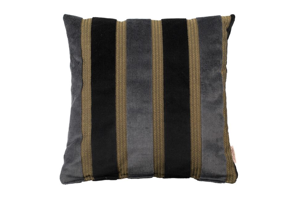 Coussin Scott Noir et Gris Dutch Bone