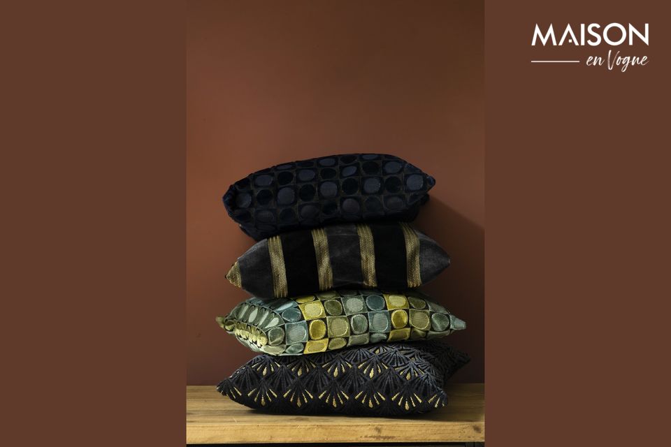 Coussin Scott Noir et Gris - 7