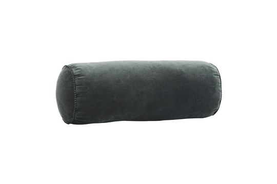 Coussin traversin en velours de coton vert Deale