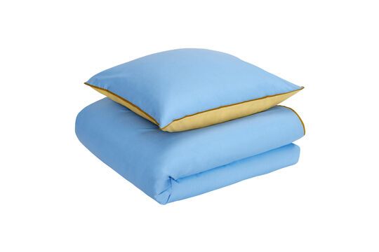 Couvre-lit en coton bleu Aki 60x200cm Détouré