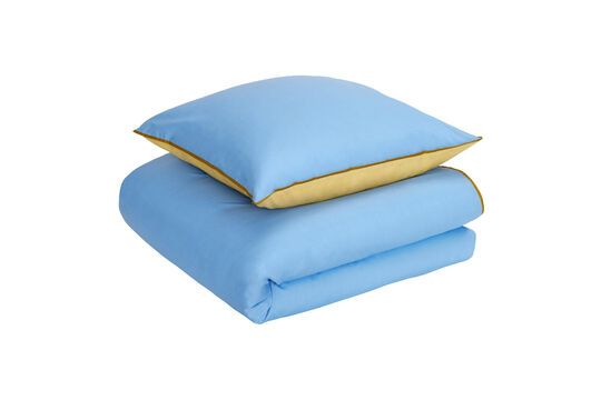 Couvre-lit en coton bleu Aki 80x200cm Détouré