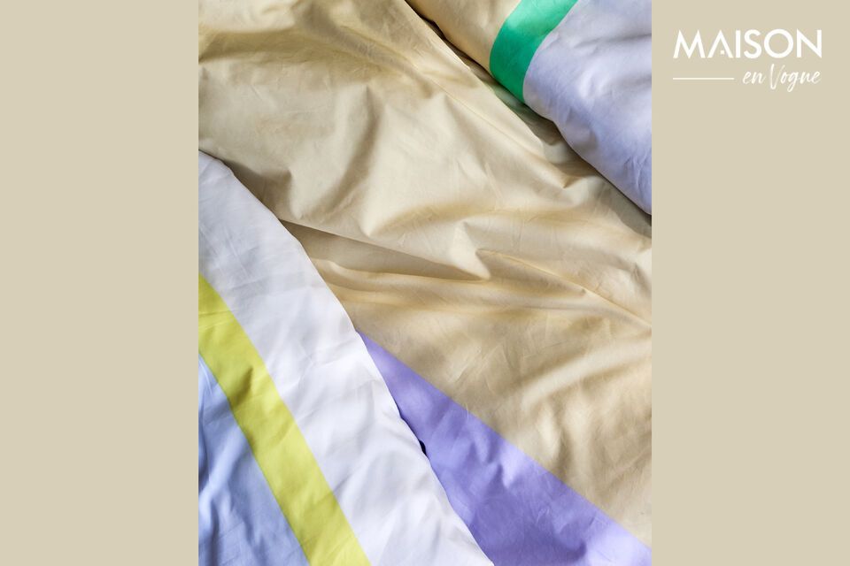 Couvre-lit en coton multicolore Block 60x200 cm - 5