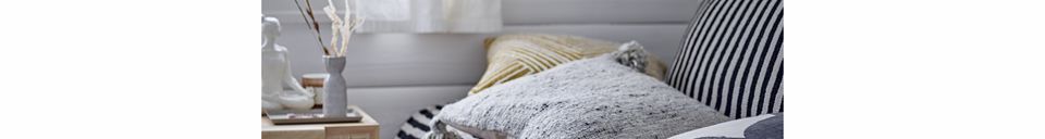 Mise en avant matière Couvre-lit en coton recyclé Kari noir