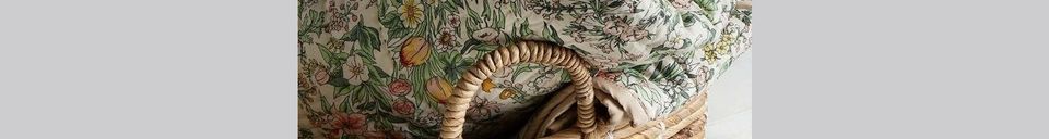 Mise en avant matière Couvre lit matelassé à fleurs Vaulx