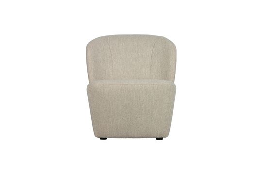 Cream fabric armchair Lofty Clipped