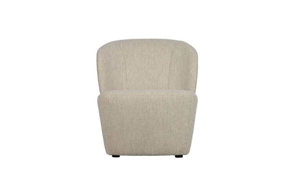 Cream fabric armchair Lofty Vtwonen