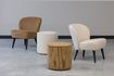 Miniature Cream sheepskin effect armchair Sara 2
