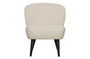 Miniature Cream sheepskin effect armchair Sara Clipped