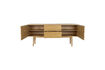 Miniatura Credenza alta in legno di rovere 2 ante 2 ripiani 3