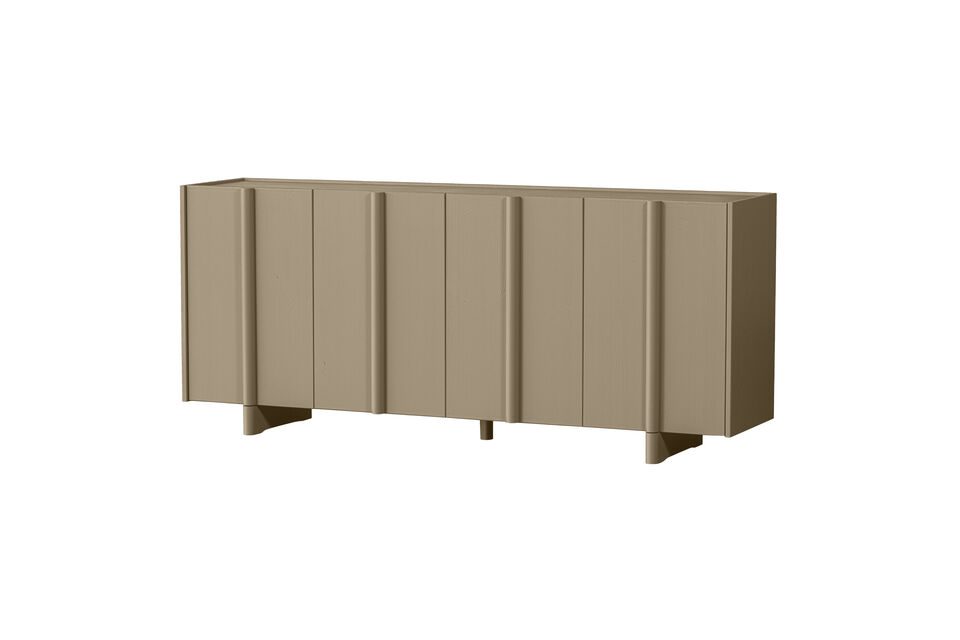 Credenza bassa in pino color tortora Basu Woood