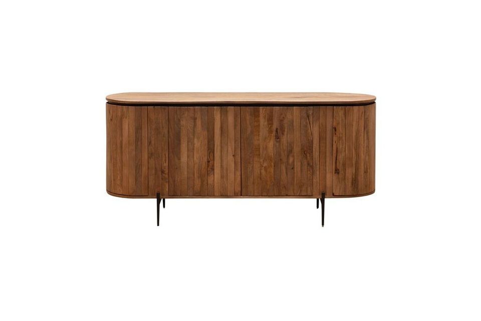 Scegliere questa credenza significa optare per la durevolezza e la bellezza naturale del legno