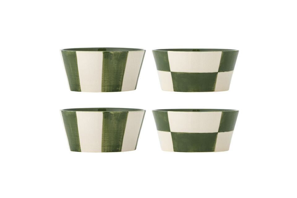 Cuenco Ø13,5 cm (Set de 4) de gres verde Floki Bloomingville