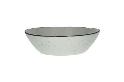 Cuenco sopero de porcelana blanca albahaca